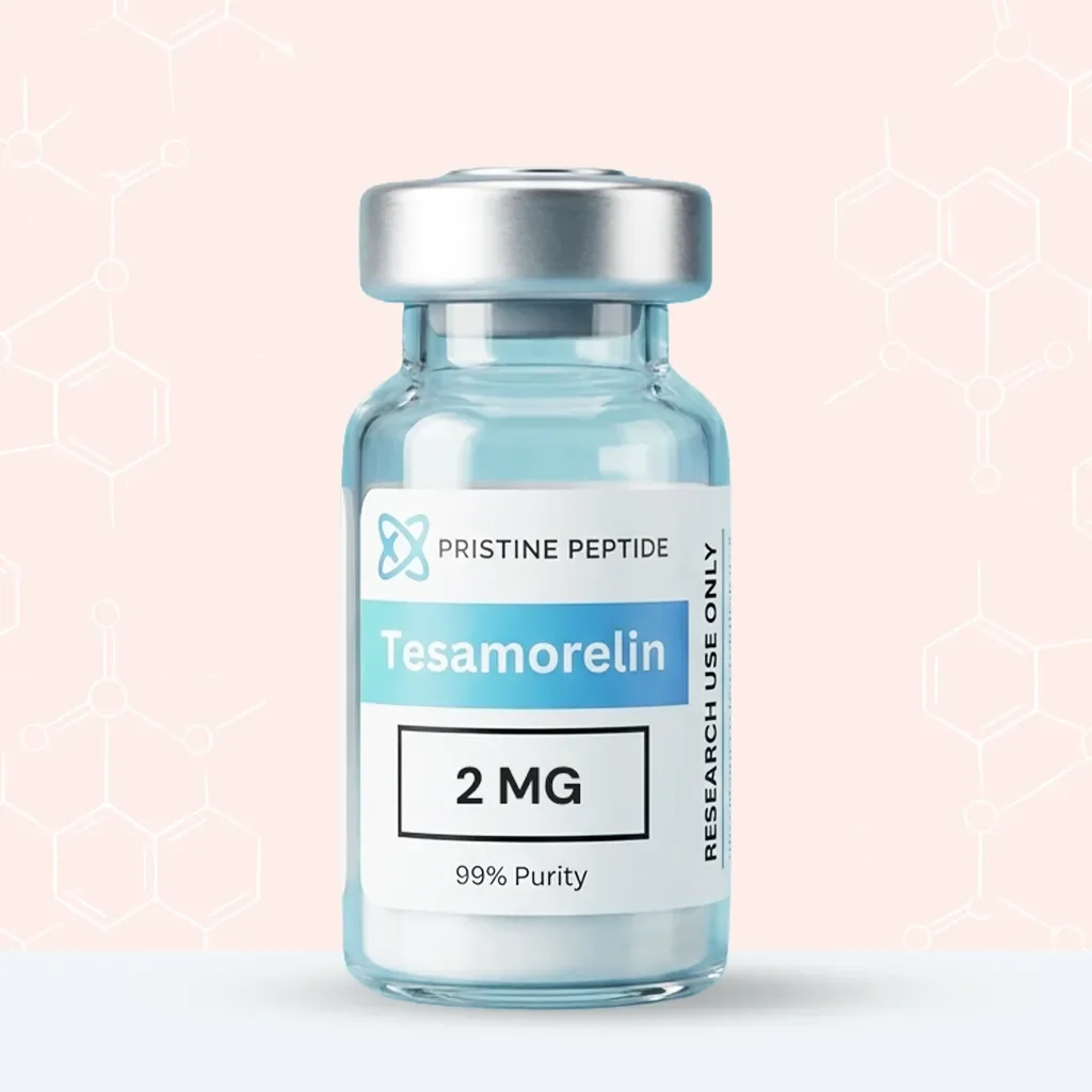 Tesamorelin research peptide vial